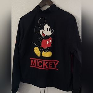 Mickey Mouse black, white, red windbreaker. Size Large